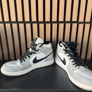 Jordan Black and Gray High-Top Sneakers